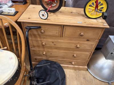 STRIPPED PINE DRAWER CHEST