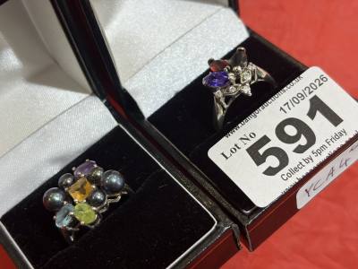 2 X SILVER RINGS