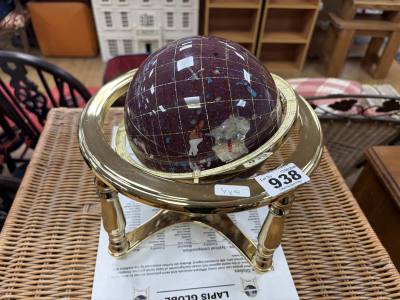 LAPIS GEMSTONE GLOBE