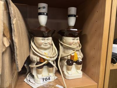 PAIR OF TOBY LAMPS
