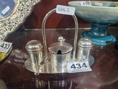 SILVER CONDIMENT SET