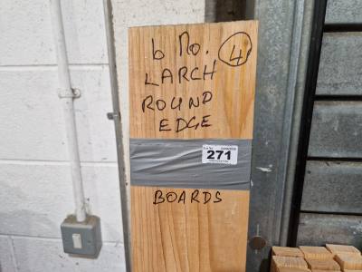 6 X LARCH ROUND EDGE BOARDS