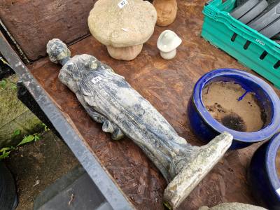 WEATHERED ENGLISH STONE STATUE