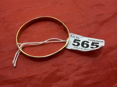 9 CT GOLD BANGLE (11.4 GRAMS)