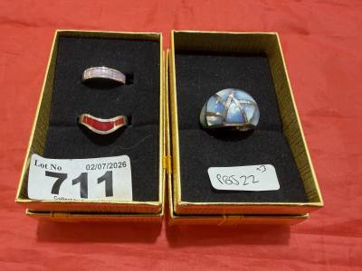 3 X SILVER RINGS