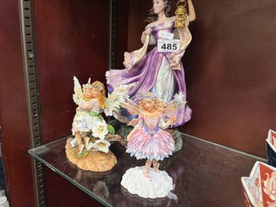 2 X FAIRY FIGURINES + WUTHERING HEIGHTS FIGURE