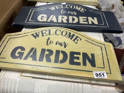 2 X WOODEN BAR SIGNS