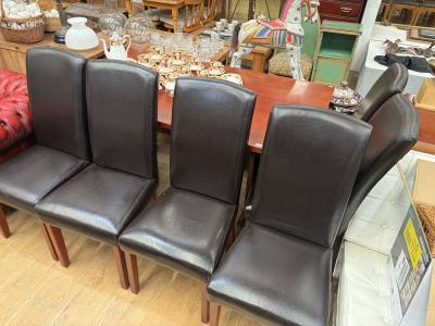 ROSEWOOD TABLE + 6 X CHAIRS
