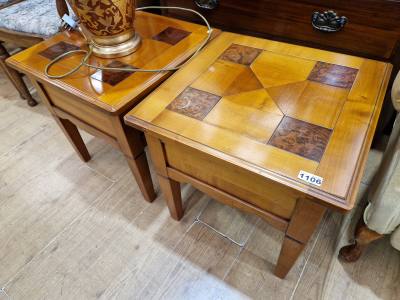 PAIR OF SIDE TABLES