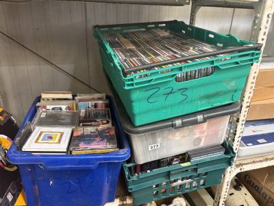4 X BOXES OF CD'S/DVD'S