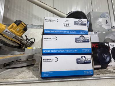 3 X BOXES OF X-LARGE BLUE GLOVES