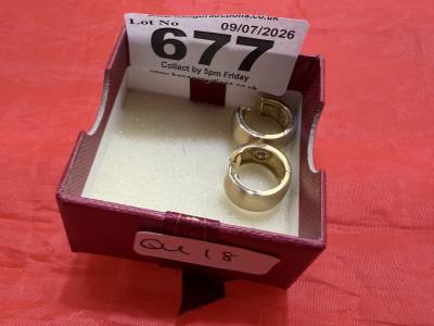 14CT 2 TONE EARRINGS