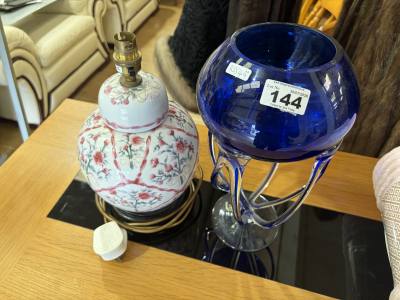LAMP + GLASS VASE