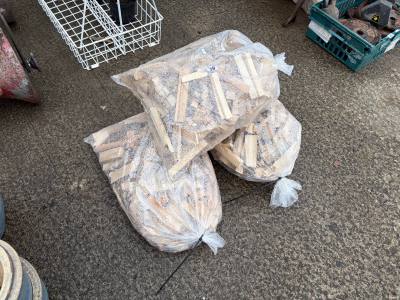 3 X BAGS FIREWOOD
