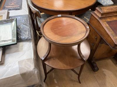 EDWARDIAN INLAID DUMB WAITER