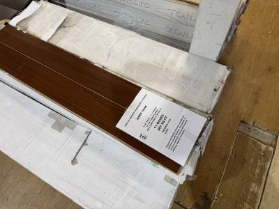 11 X BOXES OF FLOORING (DARK TEAK) 