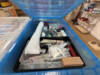 BOX OF GUITAR PARTS