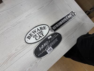 3 X NOVELTY SIGNS