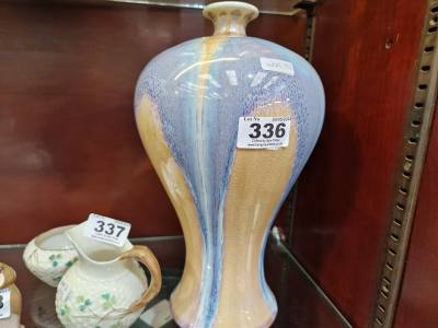 CHINESE FLAMBE BALUSTER VASE