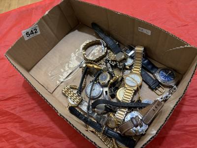BOX OF WATCHES