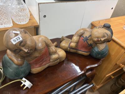 2 X WOODEN FIGURES