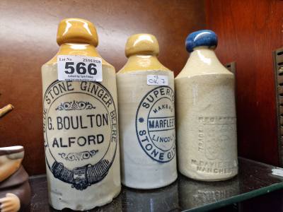 3 X STONEWARE BOTTLES