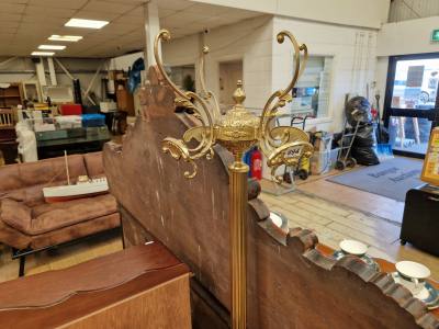 BRASS ORNATE COAT STAND