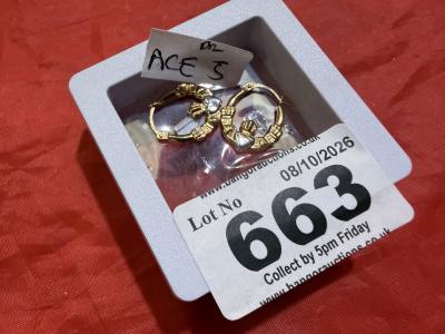 9CT GOLD HEART EARRINGS (0.5 GRAMS)