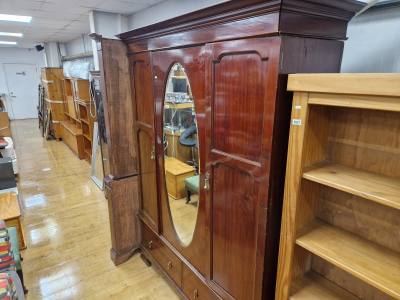 MAHOGANY TRIPLE WARDROBE