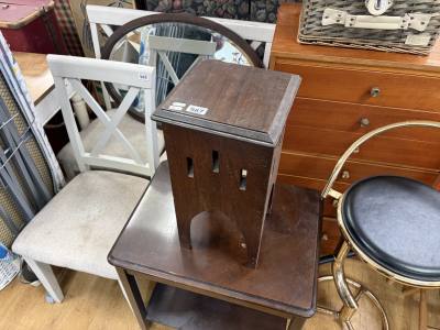 OVERMANTLE MIRROR + TROLLEY + POTSTAND
