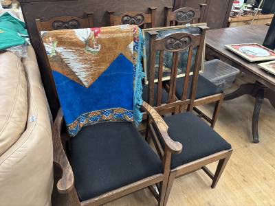 5 ARTS + CRAFTS CHAIRS