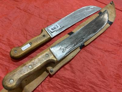 2 X BRAZILIAN ARMY MACHETES
