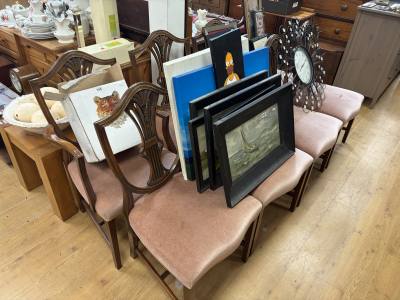 8 X SHIELD BACK CHAIRS