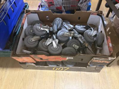 2 BOXES OF TROLLEY WHEELS