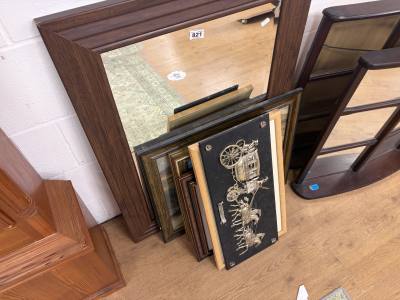 BEVELLED WALL MIRROR + PRINTS