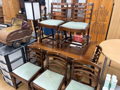 EXTENDING TABLE + 6 X CHAIRS