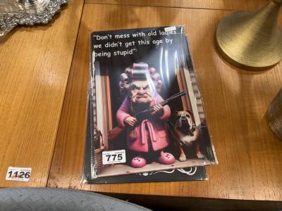 2 X TIN SIGNS