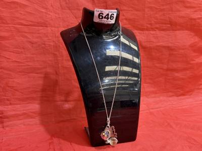 SILVER CHAIN + 2 X SWAROVSKI SILVER PENDANTS