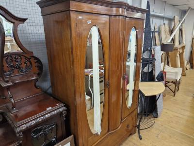 EDWARDIAN INLAID WARDROBE
