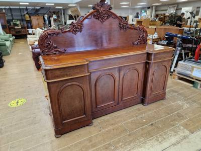 VICTORIAN BREAKFRONT GALLERY BACK SIDEBOARD