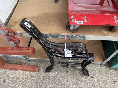 PAIR OF CAST BENCH ENDS
