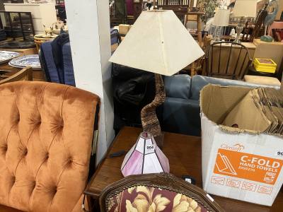 TABLE LAMP + TIFFANY STYLE SHADE