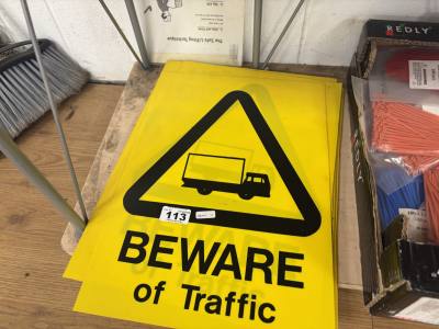 BOX OF CAUTION SIGNS