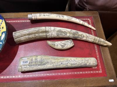 LOT REPRODUCTION SCRIMSHAWS