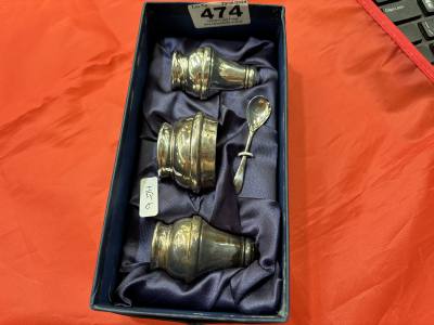 SILVER CONDIMENT SET