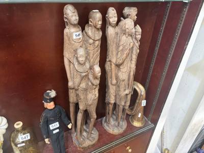 PAIR OF MAASAI TRIBAL ART FIGURES