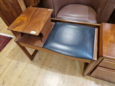 MID CENTURY PHONE TABLE
