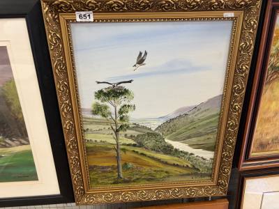 D. OVEREND OIL PAINTING ON CANVAS