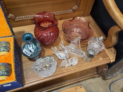 MURANO + CRANBERRY VASES