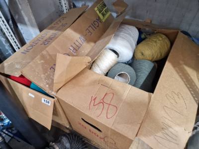 2 BOXES OF MACHINE WOOL